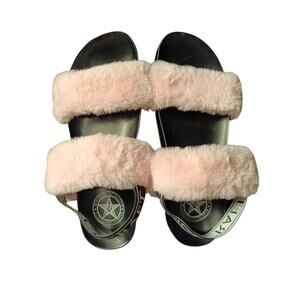 Blackcraft Cult Pink Wool Slippers 7"